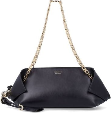 Salvatore Ferragamo Ferragamo Logo Printed Chain-Linked Shoulder Bag