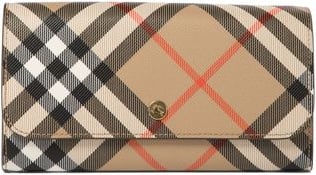 Burberry Burberry Checked Foldover-Top Wallet