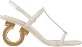 Salvatore Ferragamo Off white leather sandal