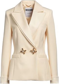 Moschino Cream virgin wool blazer