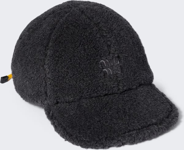 Miu Miu Fleece Baseball Cap Anthracite