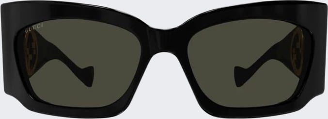 Gucci Logo Geometric Sunglasses Shiny Black